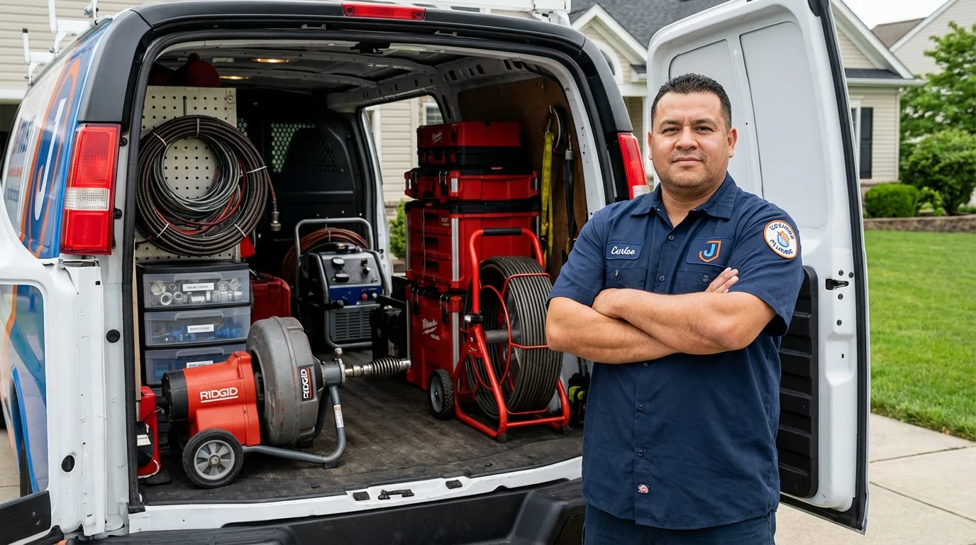 Professional drain cleaning equipment and Johns Plumbing LLC plumber in Cannon Beach