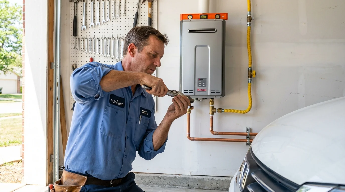 Tankless water heater installation by a Johns Plumbing LLC plumber in Cannon Beach